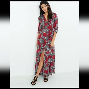 Express maxi paisley red dress